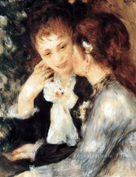 Mujeres jóvenes hablando Pierre Auguste Renoir Pinturas al óleo